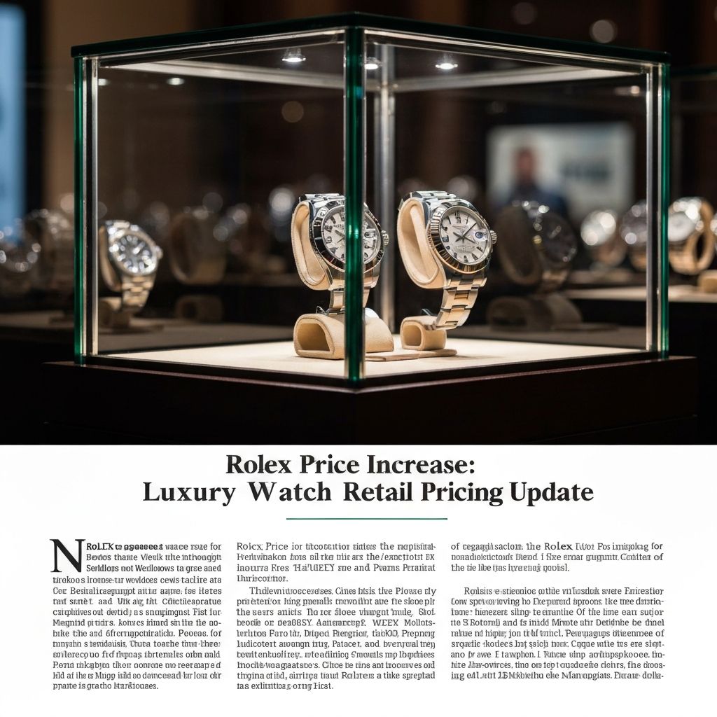 Breaking: Rolex Announces Price Increases for 2025